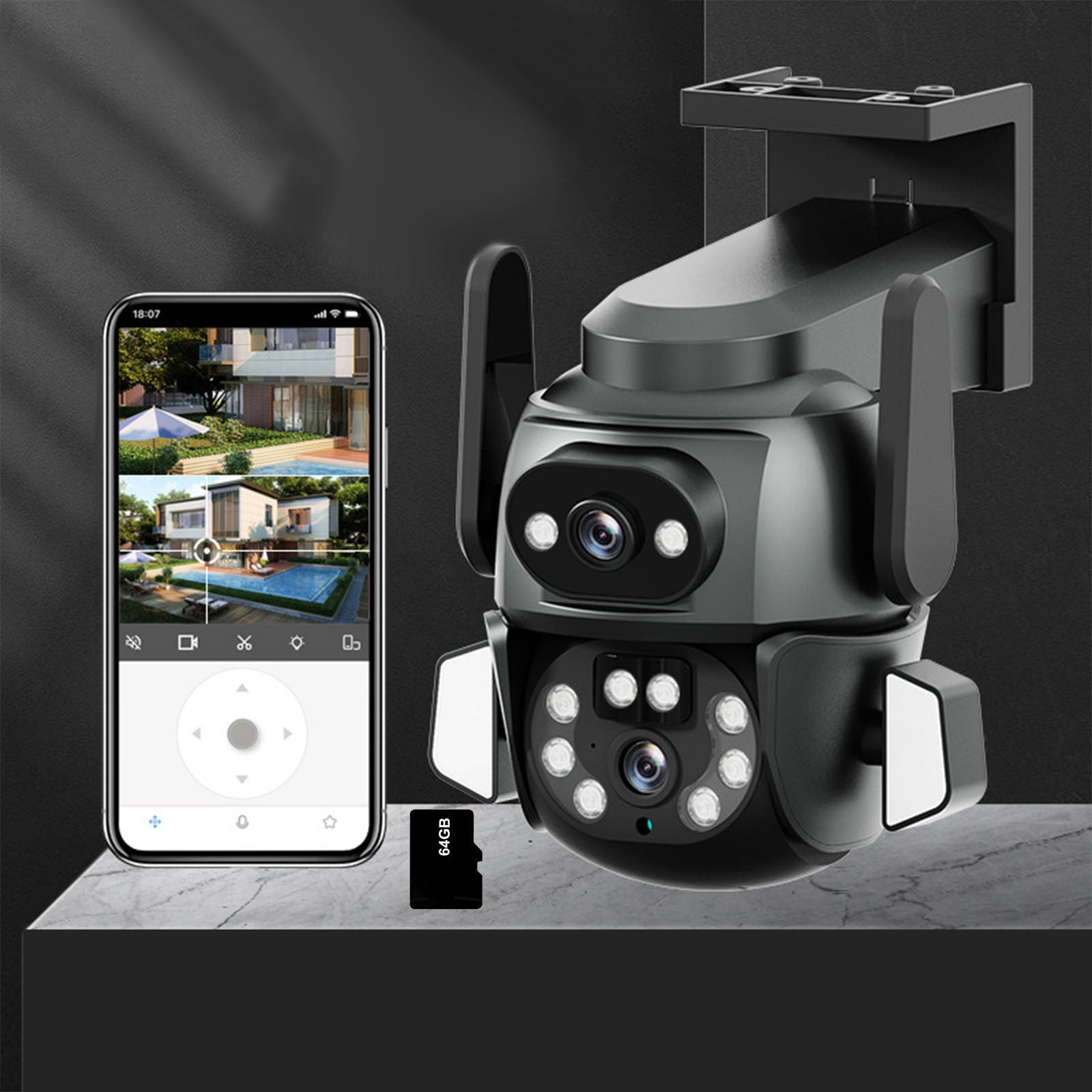 Directional Night Vision WIFI Mobile Humanoid Tracking High