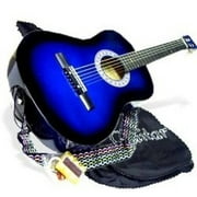 Directly Cheap 38 Acoustic Guitar Starter Beginner Package - Blue