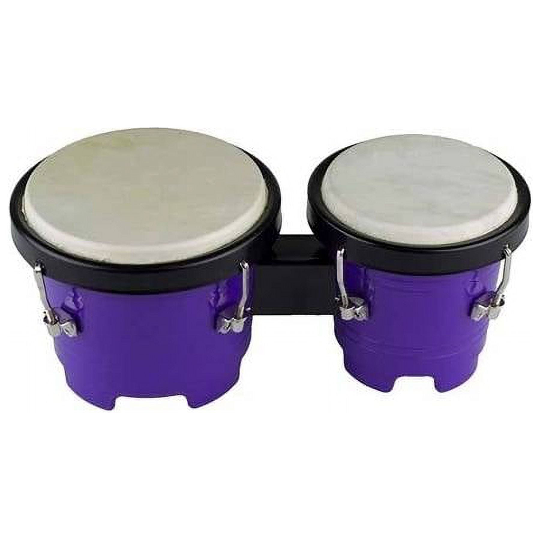 Directly Cheap Junior Kids Percussion Double Lap Bongo Drums, 4" Diameter, Purple