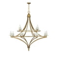 thumbnail image 1 of Director 12-Light Chandelier in Warm Brass, 1 of 6