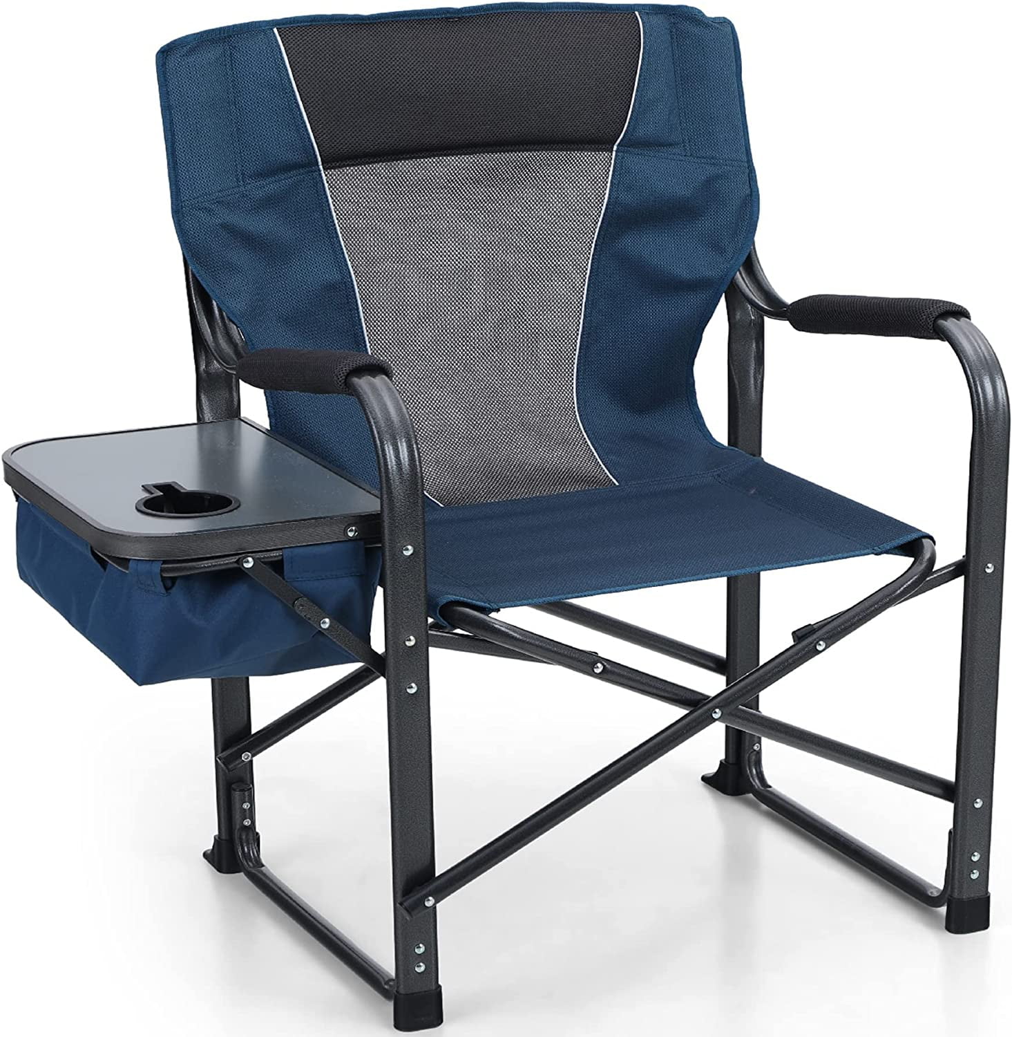 Director Chair with Side Table Heavy Duty Portable Chair with Cup