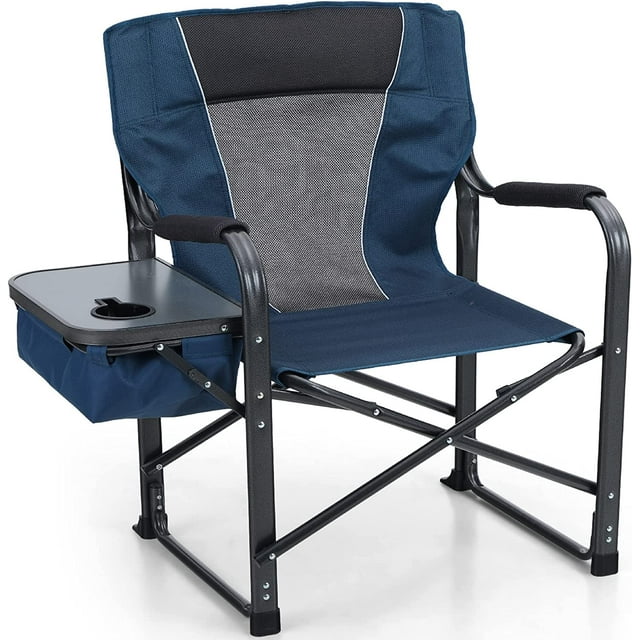 Director Chair with Side Table Heavy Duty Portable Chair with Cup