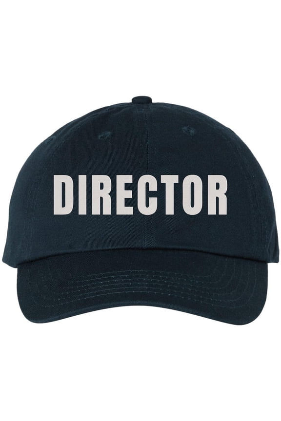 Director Embroidered Baseball Cap | Adjustable 100% Cotton Unisex Dad Hat | Casual Military Style Hat (NavyBlue)