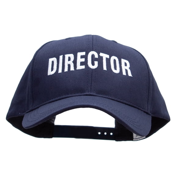 Director Embroidered Big Size Structured Solid Poly Cotton Twill High Profile Pro Style Cap - Navy XL-3XL