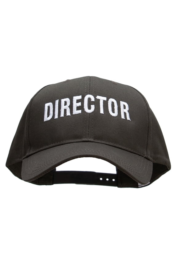 Director Embroidered Big Size Structured Solid Poly Cotton Twill High Profile Pro Style Cap - Olive XL-3XL