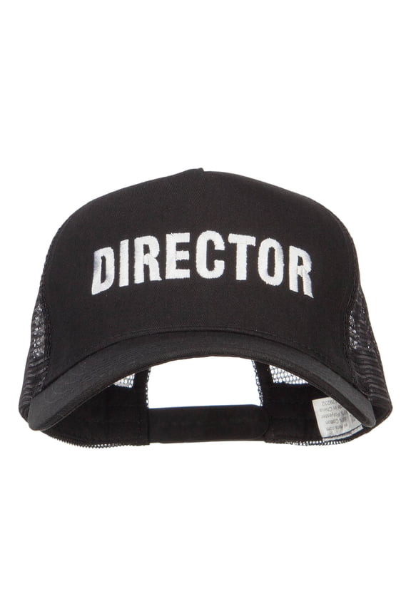 Director Embroidered Big Size Trucker Cap - Black XL-3XL