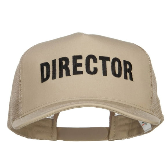 Director Embroidered Big Size Trucker Cap - Khaki XL-3XL
