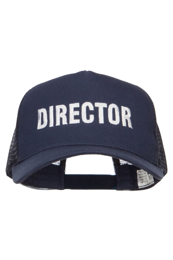 Director Embroidered Big Size Trucker Cap - Navy XL-3XL