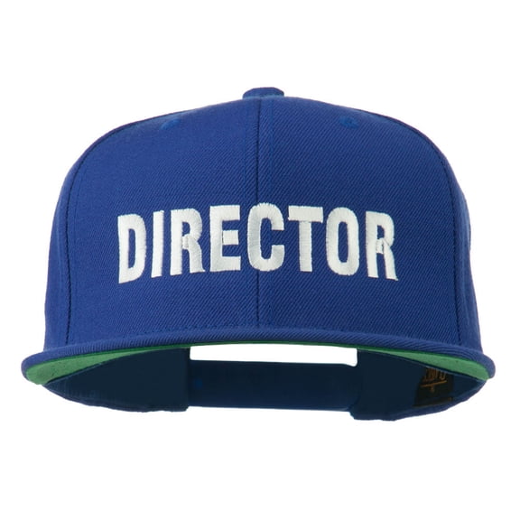 Director Embroidered Flat Bill Cap - Royal OSFM