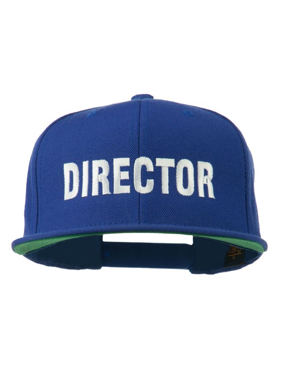 Director Embroidered Flat Bill Cap - Royal OSFM