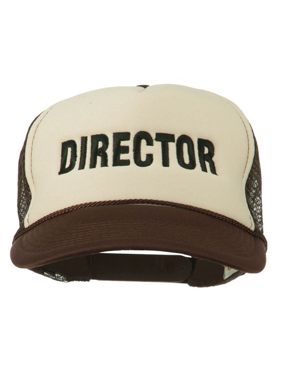 Director Embroidered Foam Mesh Back Cap - Brown Tan OSFM