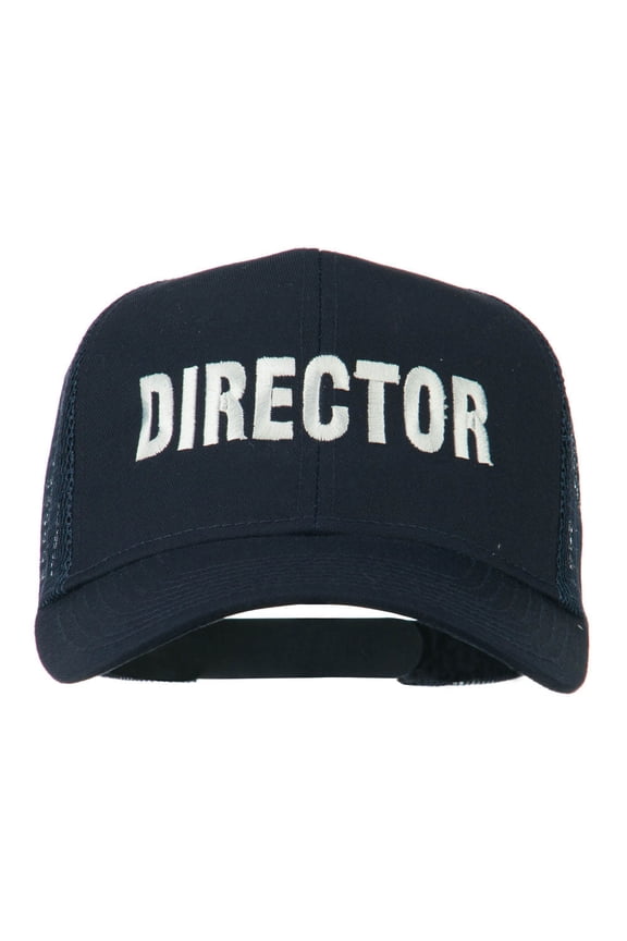 Director Embroidered Mesh Back Cap - Navy OSFM