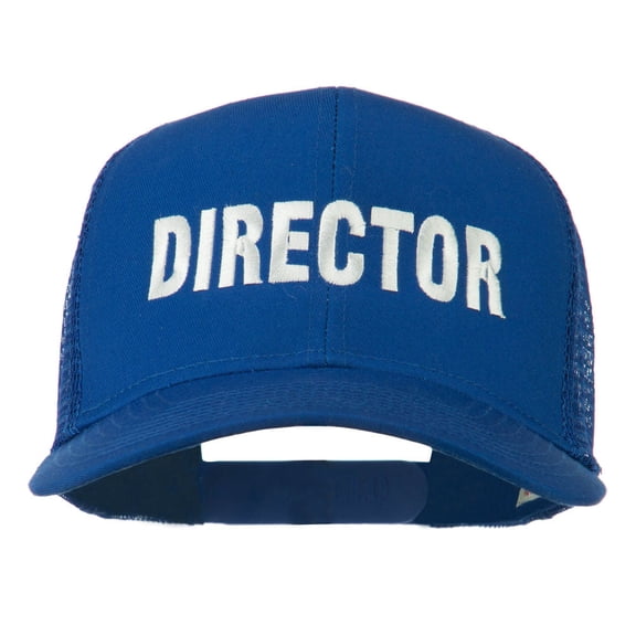 Director Embroidered Mesh Back Cap - Royal OSFM