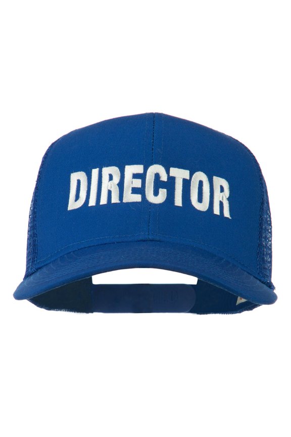 Director Embroidered Mesh Back Cap - Royal OSFM