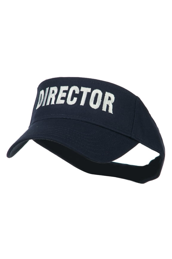 Director Embroidered Sun Visor - Navy OSFM