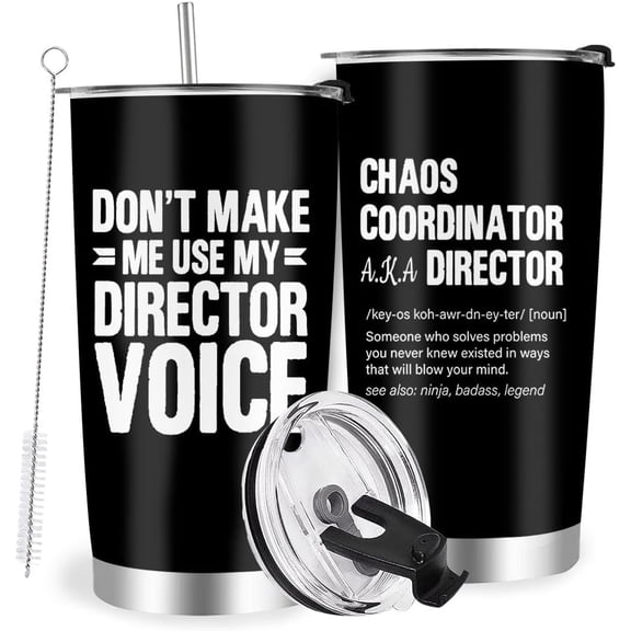 Director Gifts Tumbler, 20oz Stainless Steel Travel Coffee Mug for Band, Art Theater Movie Film, Program Director, Boss Appreciation