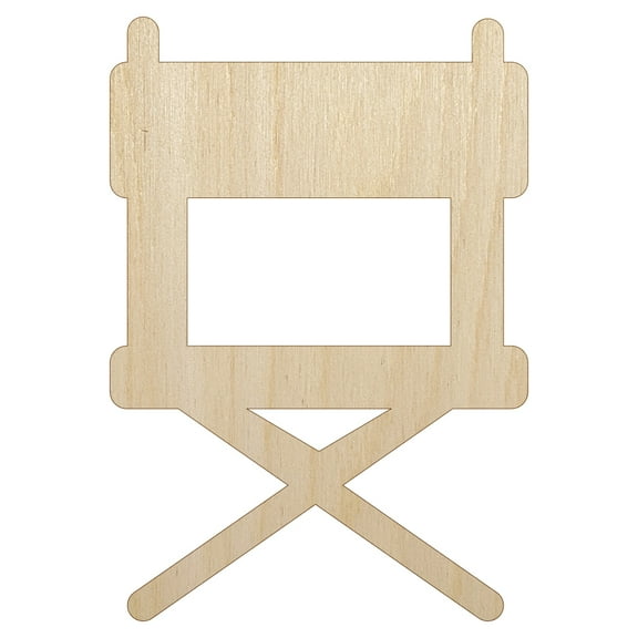 Director Movie Chair Wood Shape Unfinished Piece Cutout Craft DIY Projects - 4.70 Inch Size - 1/8 Inch Thick