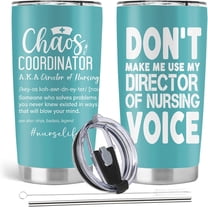 Director Of Nursing Gifts, Nurses Week Gifts, 20oz Stainless Steel Tumbler with Lid Straw