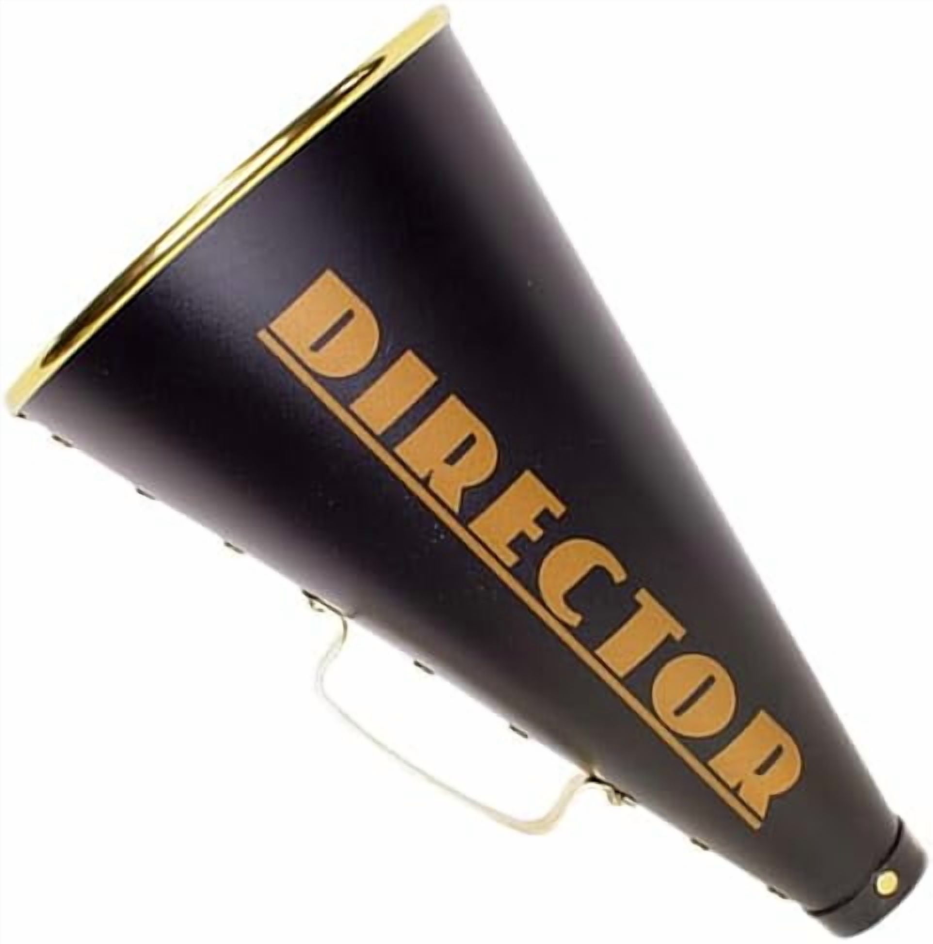 Directors Megaphone Prop 13 Black & Gold Movie Night Party Decor, Hollywood Theme, Photo Booth Prop, Cosplay & Theater Accessory