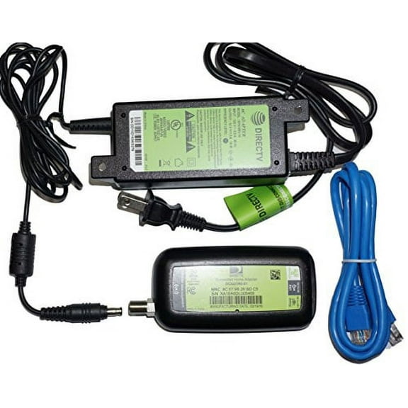Directv DECA Ethernet to Coax Cable Connector with AC Wall Power Supply