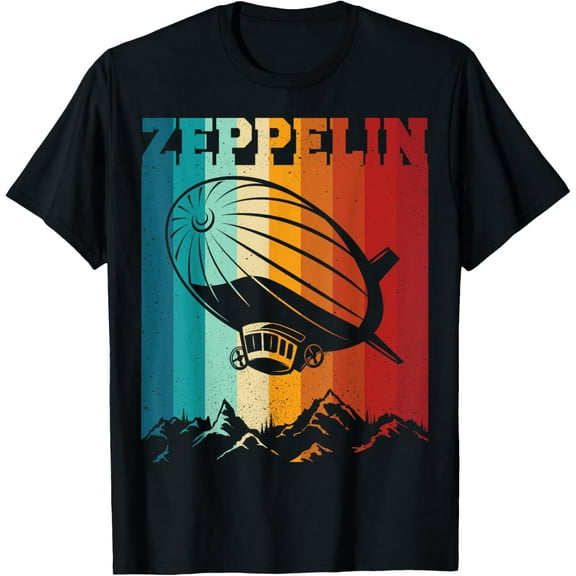 Dirigible Airship Retro Zeppelin 70s 80s Zepelin Zepplin T-Shirt
