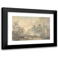 thumbnail image 1 of Dirk Langendijk 18x13 Black Modern Framed Museum Art Print Titled - Battle Scene with Church at Right (ca. 1790-1800), 1 of 5
