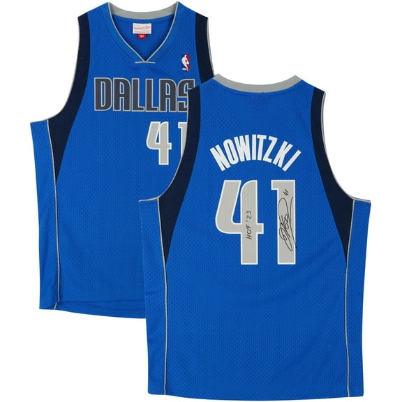 Dirk Nowitzki Dallas Mavericks Autographed Royal Blue Mitchell & Ness 2010-2011 Swingman Jersey with "HOF 2023" Inscription - Fanatics Authentic Certified