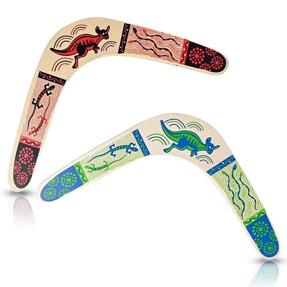 ArtCreativity Wooden Boomerang Set of 2, Classic Returning Outdoor Toy for Kids Ages 6+ and Adults, Durable Fun Backyard Game