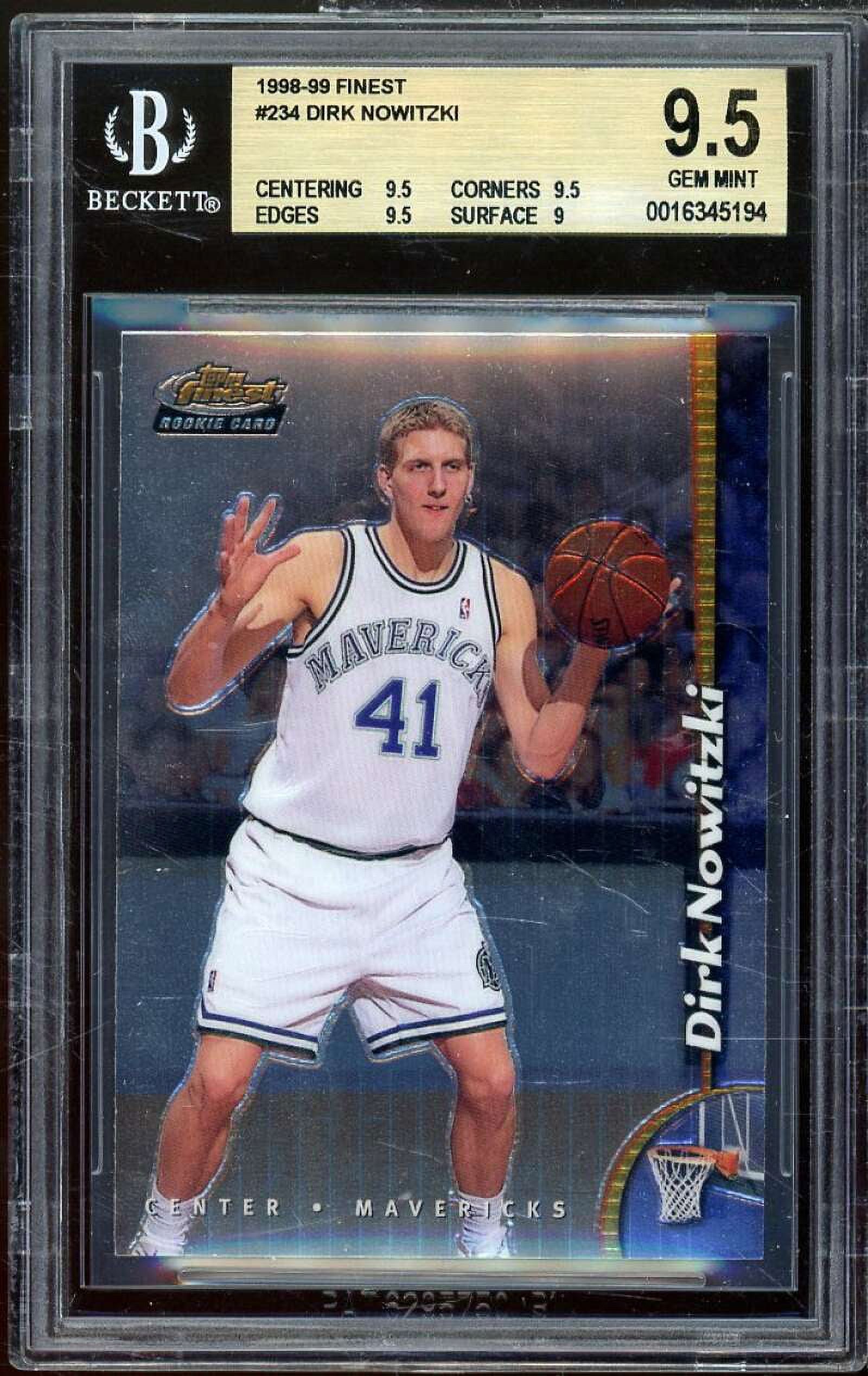Dirk Nowitzki Rookie Card 1998-99 Finest #234 BGS 9.5 (9.5