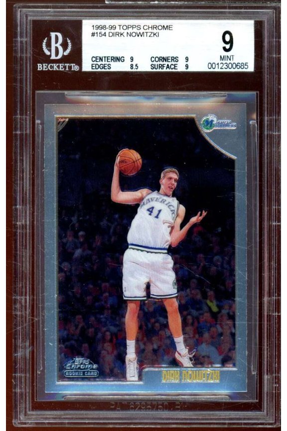 Dirk Nowitzki Rookie Card 1998-99 Topps Chrome #154 BGS 9 (9 9 8.5 9)