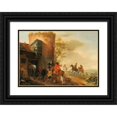 thumbnail image 1 of Dirk Stoop 18x14 Black Ornate Wood Framed Double Matted Museum Art Print Titled - The Departure for the Hunt, 1 of 5