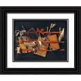 thumbnail image 1 of Dirksz van Hoogstraten, Samuel 18x15 Black Ornate Wood Framed with Double Matting Museum Art Print Titled - Tromp-loeil, 1 of 4