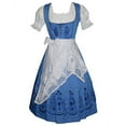 thumbnail image 1 of Dirndl Trachten Haus 3 Piece Long German Oktoberfest Dirndl Cotton Dress for Womens and Girls - Sky Blue, 1 of 10