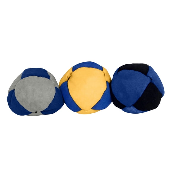 Dirt Bag Footbag 3 Pack with Carry Pouch, Sand Filled Kick Bag, Handmade hacky bags, Portable Indoor Outdoor Game Fidget Ball