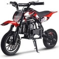 thumbnail image 1 of TOXOZERS Dirt Bike,50cc 2-stroke Gas Mini Bike for Kids 8-14,With Front Fork and Rear Mono Shock, Up to 25 Mph,red, 1 of 8
