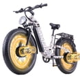thumbnail image 1 of Dirt Bike for Adults 5000W Dual Motor 40MPH 210Nm 52V 35Ah Low-Step 100 Miles 26" Fat Tire Off Road E Mountain Bike Full Suspension Dual Hydraulic Brakes UL2849 E-Motorized bicycle, 1 of 9