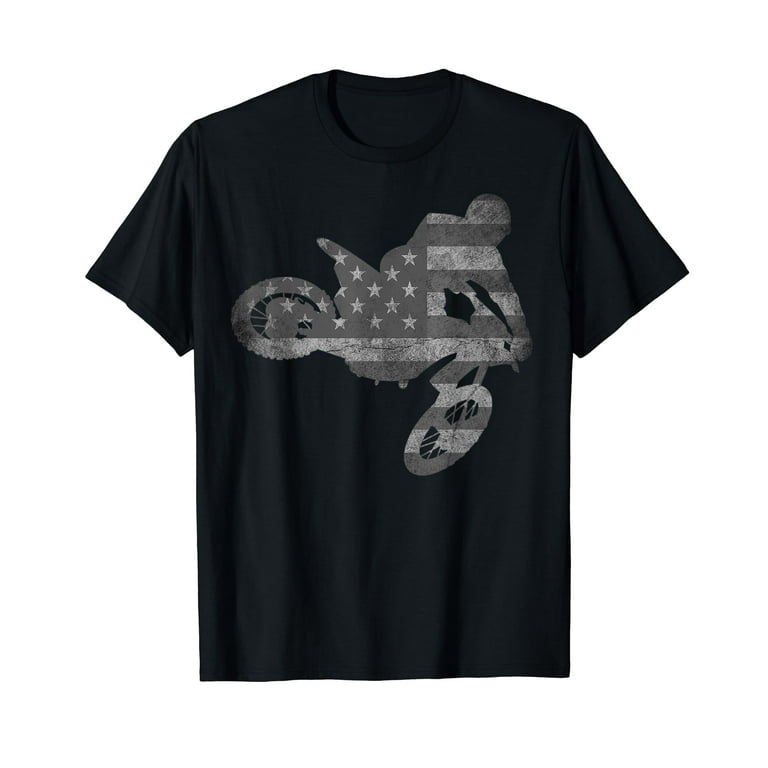 Dirt Bike American Flag T-Shirt | Motocross Enduro Shirt Dirt Bike American Flag T-Shirt | Motocross Enduro Shirt
