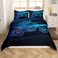 thumbnail image 1 of Dirt Bike Bedding Set For Teens,Motocross Rider Comforter Cover Queen Size Racer Extreme Sports Duvet Cover Motorbike Sport Bedspread Cover Adult Men Bedroom,Blue(No Comforter), 1 of 6