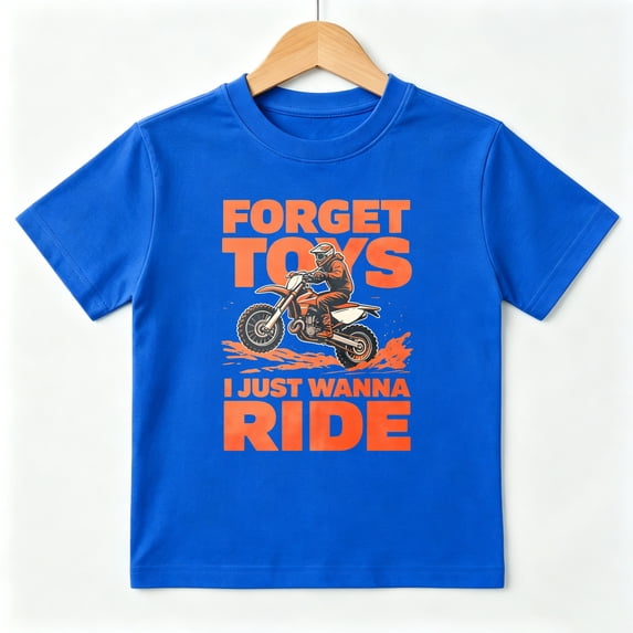 Dirt Bike Biker Boys Graphic Tees Motocross Racing Kids T-Shirt 100% Cotton Short Sleeve Tops Ages 4-13Y