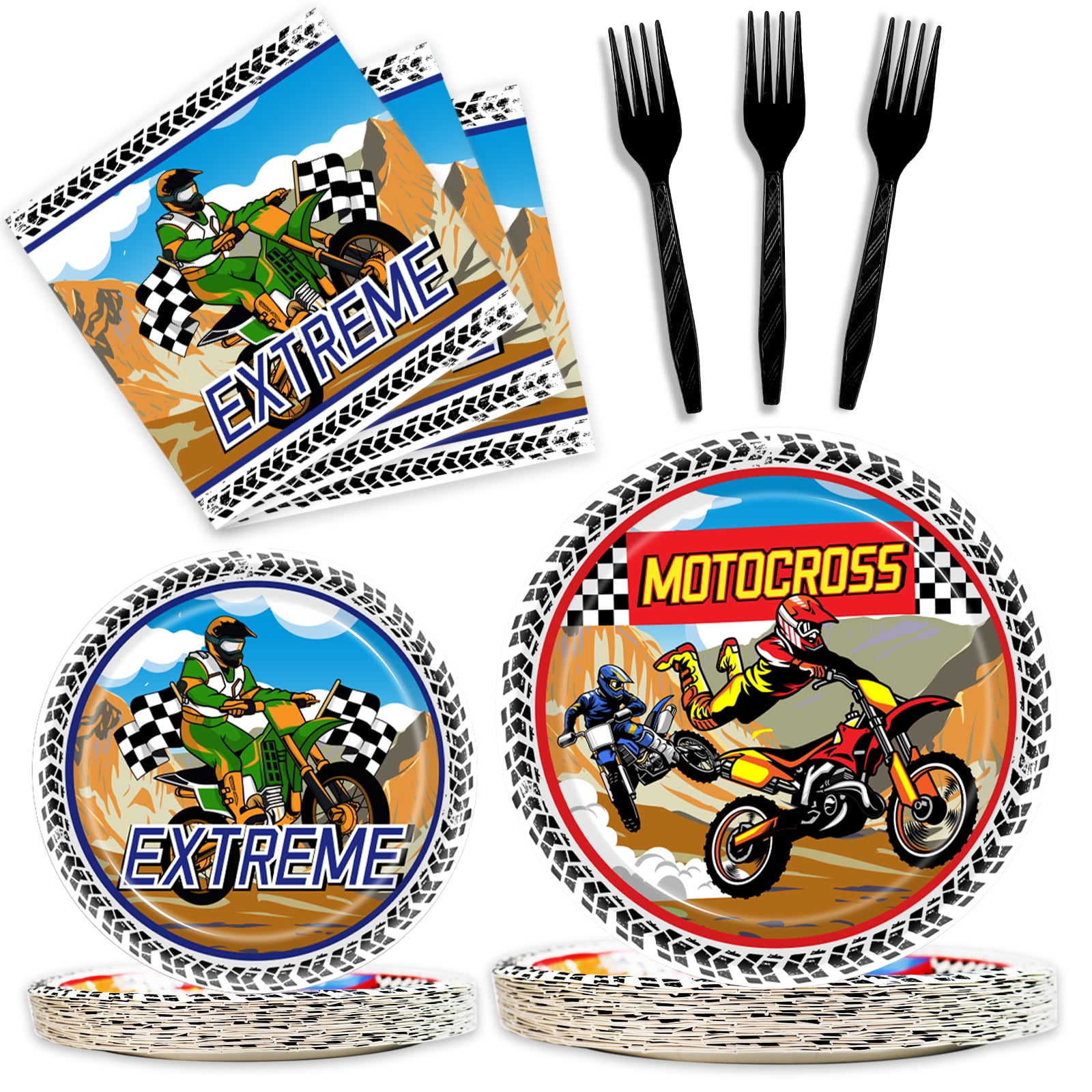 Dirt Bike Birthday Party Supplies Extreme Motorcycle Theme Party Paper