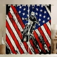 thumbnail image 1 of Dirt Bike 30%-50% Blackout Curtains American Flag Curtains & Drapes, Motocross Rider Curtains Grunge Extreme Sports Window Curtains Tie Dye Motorbicycle Window Treatments 52Wx63L, 1 of 5
