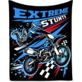 thumbnail image 1 of Dirt Bike Blanket Gifts, Soft Plush Throw Blanket for Kids Boys, 60x80 Inch Twin Size Blanket Race Decor for Couch Bed, Flannel Blankets Gifts for Extreme Sports Motorcycle Lovers, 1 of 6