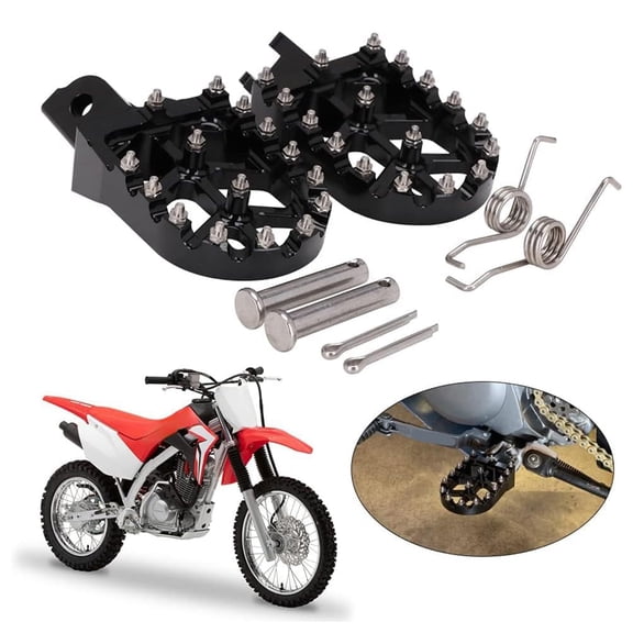 Dirt Bike CRF Foot Pegs Footpegs Pedals Rests CNC for CRF110F 2013-2024 CRF125F 2014-2024 Dirt Pit Bike Motorcycle