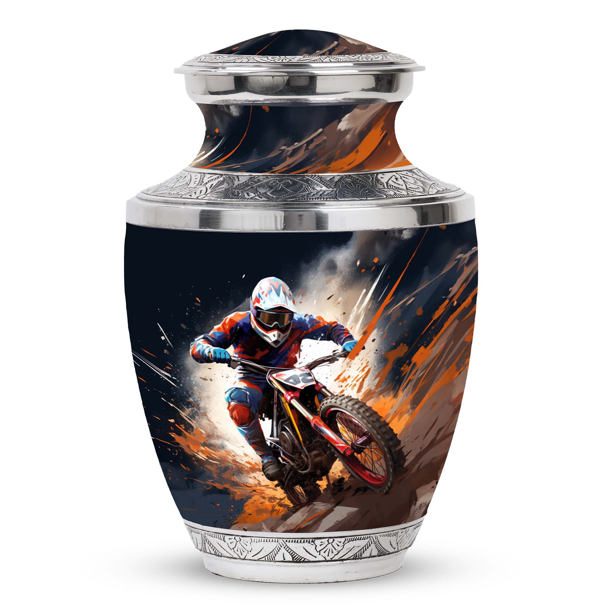 Dirt Bike Charge Majestic Peace Large Capacity Urn Universal Ashes