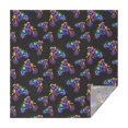 Dirt Bike and Color Dust Black Square Tablecloth, Polyester Kitchen ...