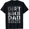 thumbnail image 1 of Dirt Bike Dad Bike Motocross US Flag Softstyle Unisex T-Shirt,Black Color,Size 2XL, 1 of 5