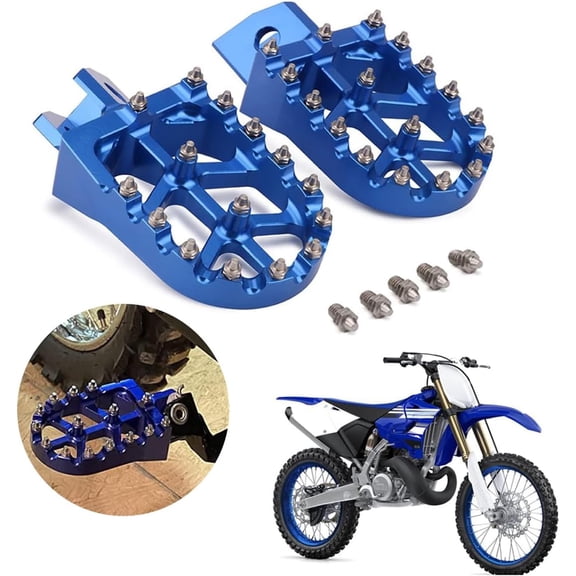 Dirt Bike Foot Pegs CNC FootPegs Rests Pedals for Yamaha YZ80 1996-2001 YZ125 YZ250 1987-1996 YZ500 WR500 1987-1993 YZ490 1988-1990 WR200 WR250 1990-1997 TTR90 2000-2007 TTR110 2008-2009