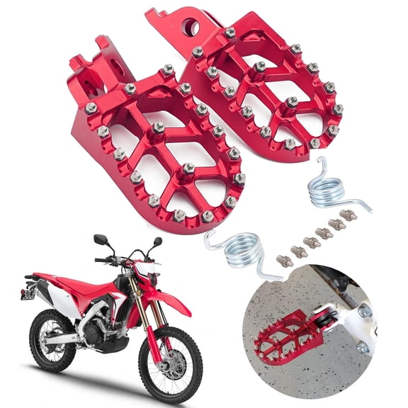 Dirt Bike Foot Pegs CNC for Honda CR125 CR250 2002-2007 CRF150R 2007-2022 CRF250R 2004-2022 CRF450R 2002-2022 KX250F 2006-2018 KX450 2019-2022 KLX450R 2008-2013 KX450X 2021-2022 Motorcycle