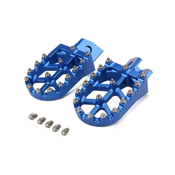 Dirt Bike Foot Pegs CNC Pedals Blue For YZ80 1996-2001 YZ125 YZ250 1987-1996 YZ500 WR500 1987-1993 YZ490 1988-1990 WR200 WR250 1990-1997 TTR90 2000-2007 TTR110 2008-2009 TTR125 2000-2004