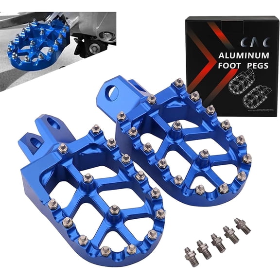 Dirt Bike Foot Pegs CNC Pedals for Suzuki RM125 1986-2006 RM250 1989-2006 RM250Z 2001-2006 RMX250 1989-1996 DRZ400 2000-2004 DRZ400E 2000-2007 DRZ400S DRZ400SM 2005-2019 2021-2024 Motorcycle